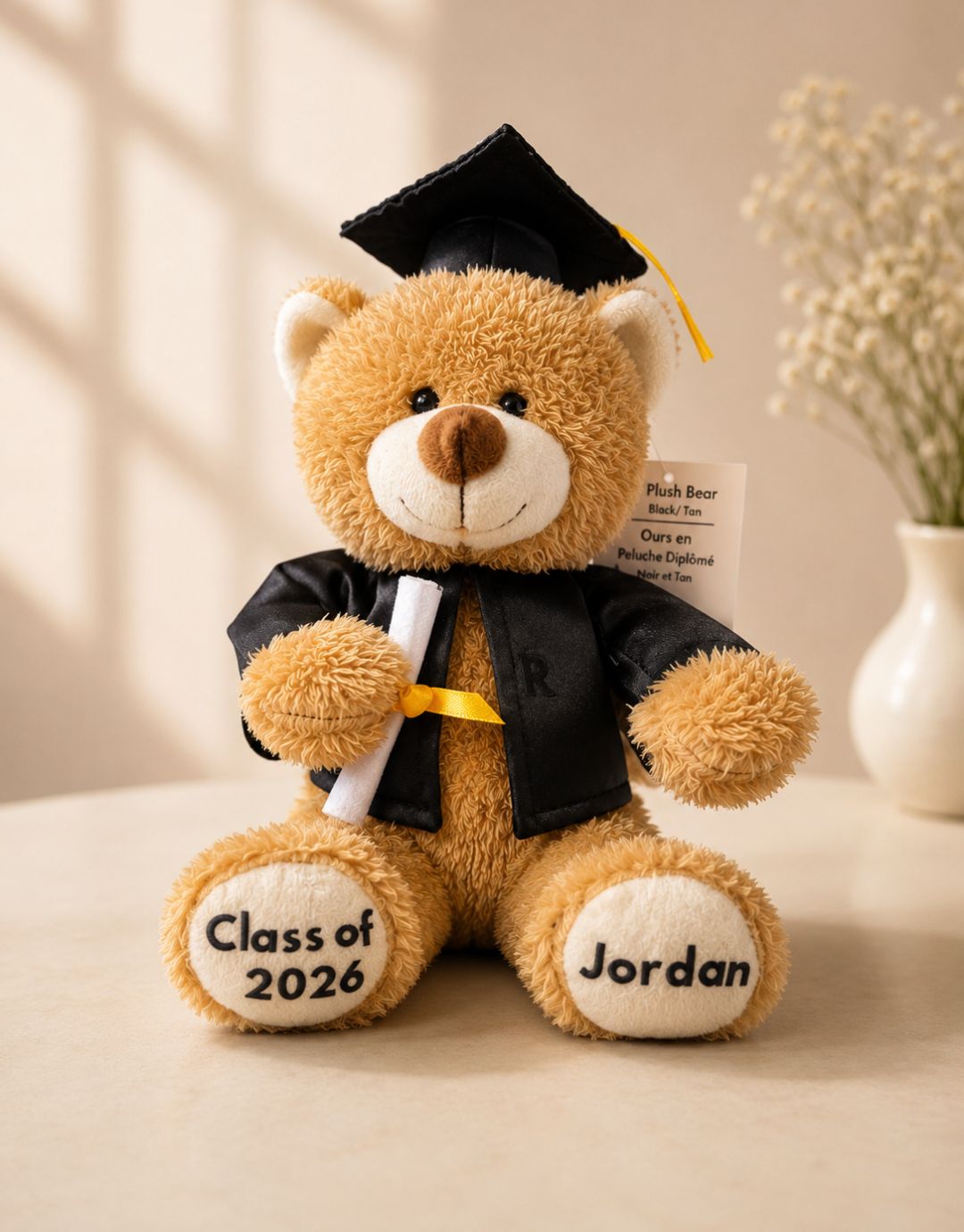 Cute personalized graduation bear